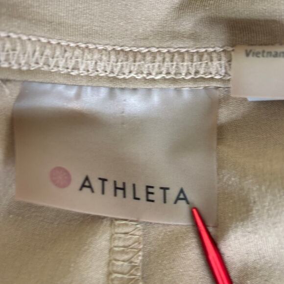 Athleta Wherever Skort Size 4 Tan Khaki A-Line Skirt Built In Shorts Stretch - Picture 5 of 12